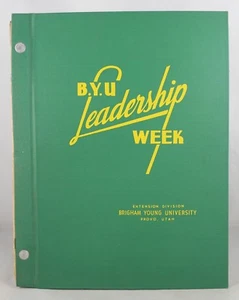 1950s BYU Leadership Week Notebook / Bulletins Brigham Young University, Utah - Picture 1 of 9