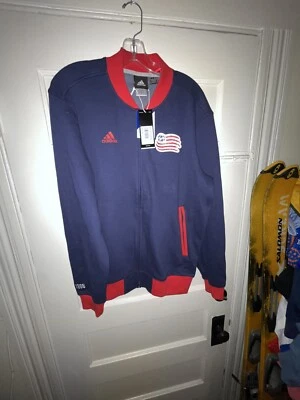 New England Revolution Adidas Official MLS Soccer Logo Full Zip Jacket Mens NWT - Image 1 of 4