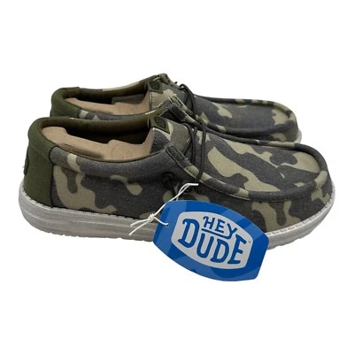 Mocassim Hey Dude Wally Lavado Camuflado Masculino Tamanho 12 - Novo em folha - Imagem 1 de 4