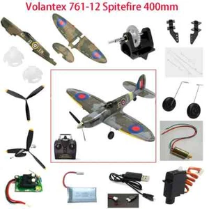 Volantex 761-12 Spitefire 400 mm RC Avión Piezas: Hélice Servo Bocinas Caja de cambios