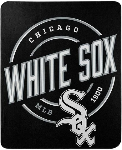 New MLB Chicago White Sox Large Super Soft Fleece Throw Blanket 50" X 60" Cover