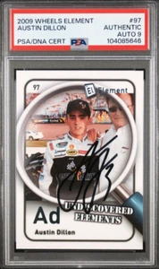 2009 Wheels Element #97 Austin Dillon Signed Rookie Card Autograph RC PSA 9 Auto - Picture 1 of 2