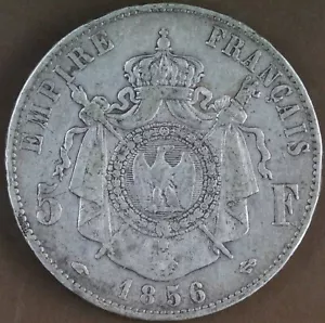 FRANCE 5 FRANCS NAPOLEON III 1856 A ARGENT - Imagen 1 de 2