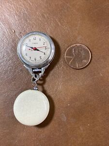 timex nurse white lapel watch vintage manual wind