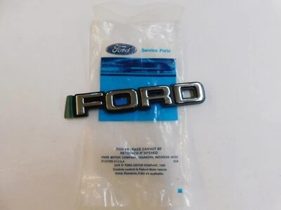NOS OEM Ford 1979 1982 Mustang Emblem Script 1980 1981 Deck Lid + Cobra Hood - Image 1 of 4