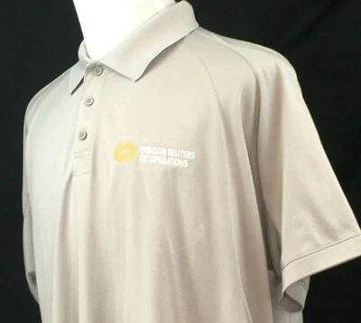 Camisa Polo Thomson Reuters DC OPERATIONS Para Hombre XL Paloma Gris Color SS Foto 1 de 4