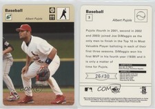 2005 Leaf Sportscasters Tan Batting Glove /30 Albert Pujols #3