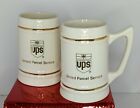 Vintage RARE United Parcel Service UPS Service Beer Stein Handled Mug Gold Trim