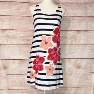 Disney Parks Blue and White Floral Swim Cover Up Dress Size S - Picture 1 of 10