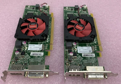 Lot( 2 ) Dell 0NFXD5 1GB AMD Radeon HD 6450 DisplayPort DVI PCle Low Profile - Image 1 of 4