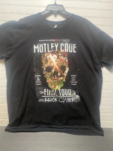 Mötley Crüe T-SHIRT 2014 Concert Final Tour w/ Alice Cooper Black XXL - Picture 1 of 10