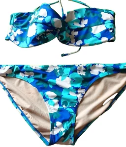 Gap Body UK XL Multi Patterned Halterneck/Strapless Bikini Brief Set - Imagen 1 de 3