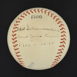 1950s Hal Schumacher Single Signed Autographed Baseball (D.1993) Giants JSA COA - Picture 1 of 6