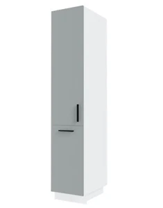 Apothekerschrank BO-2D14K/40/cargo mit Auszug 40cm weiß dust grey (18604) - Bild 1 von 6