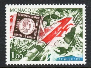 MONACO MNH 1975 SG1198 Anti-cancer Campaign - Picture 1 of 1