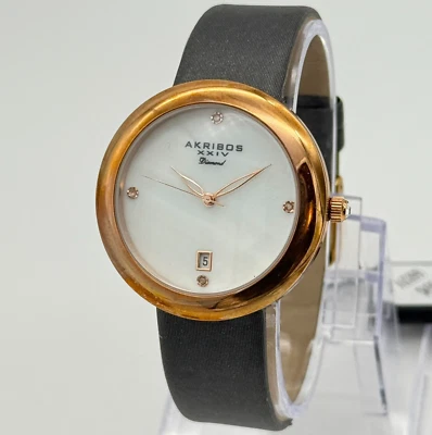 NEW Women's AKRIBOS XXIV Diamond & MOP Dial, Rose Gold Tone Watch, 37mm, AK899 - Image 1 of 4