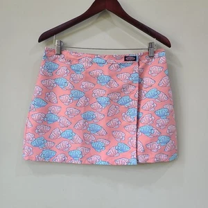Vineyard Vines Womens Fish Wrap Skirt Medium Pink Nautical Resort Vacation - Picture 1 of 11