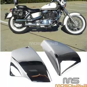 Pair Battery Side Covers Chrome For Honda Shadow ACE 1100 VT1100C2 1999-2008 - Foto 1 di 9