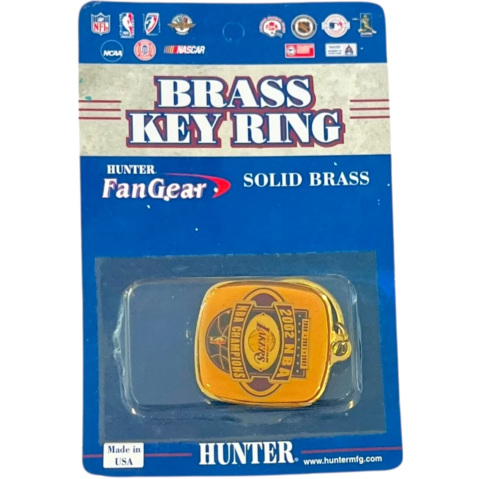 Brass Key Ring - Los Angeles Lakers 2002 NBA Champions - Sealed - Image 1 of 4