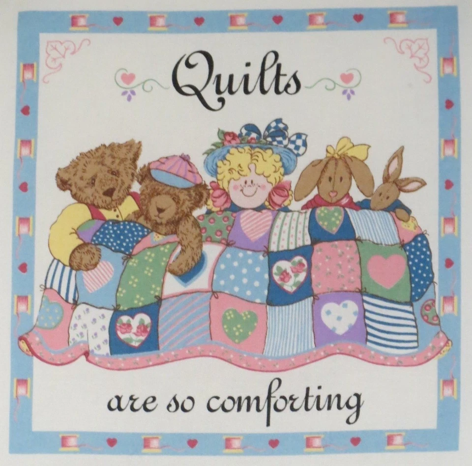 Sewing Theme Fabric Panel Quilts Are So Comforting 9-3/4" Pre-washed Quilt Block - Image 1 of 1