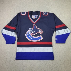 Vintage Vancouver Canucks CCM Hockey NHL Trikot Erwachsene Größe Small blau authentisch - Bild 1 von 10