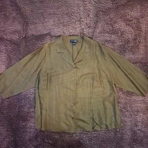 Venezia Jeans 100% Seide Bluse Grün 18 - Bild 1 von 4