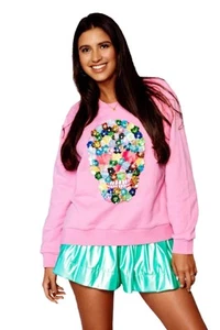 Queen Of Sparkles 3d flower skull sweatshirt size 2XL - Picture 1 of 4