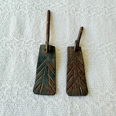 Antique Hand Forged Iron Drawer Pulls – Salvaged from Mexican Hacienda - Image 1 of 4