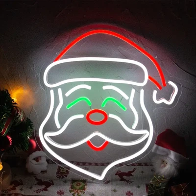 Santa Claus Neon Signs,Dimmable Merry Christmas LED Light Sign for Holiday - image 1 of 4