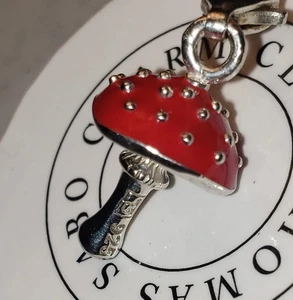 Thomas Sabo Mushroom Red Enamel Charm Pendant for bracelet Retired Rare - Imagen 1 de 6
