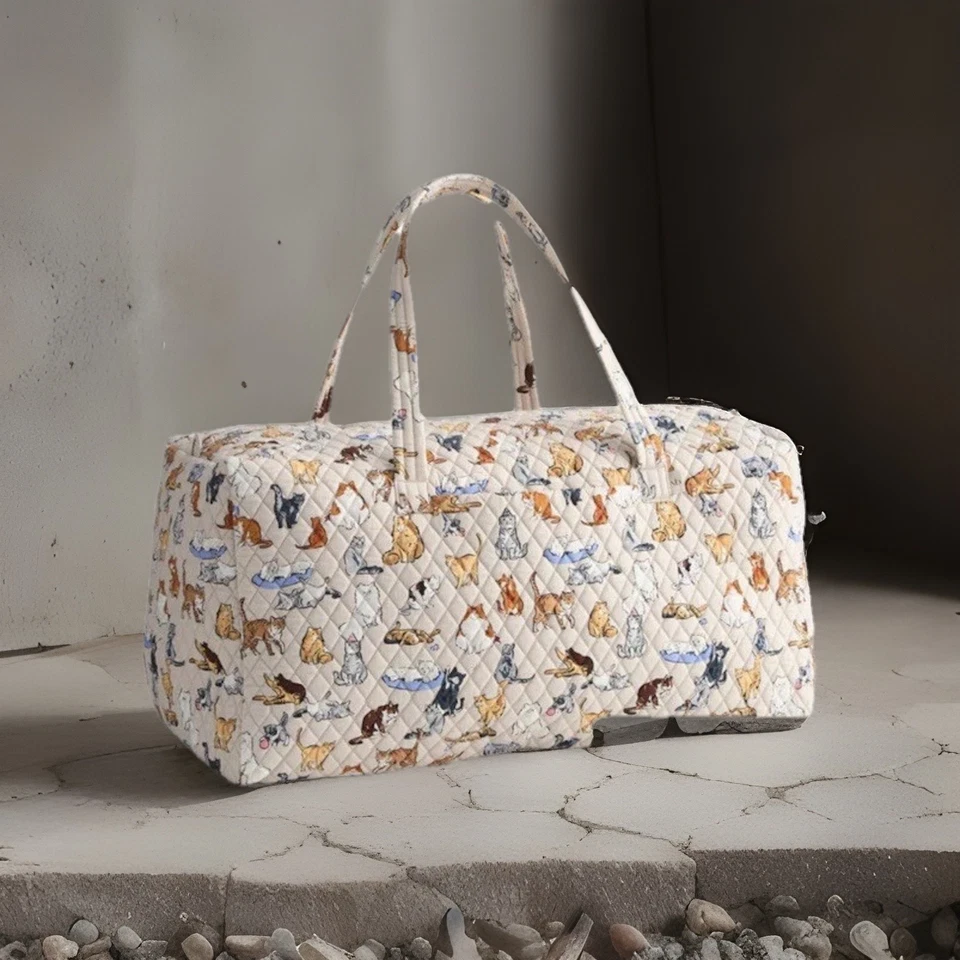 Bolso de Lona Vera Bradley A Cat's Life Extra Grande (XL) Traveler Nuevo con Etiquetas Foto 1 de 4