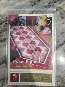 The Quilted Closet Posie Parade Quilt as you Go 915 Table Runner Pattern Guide - Picture 1 of 4