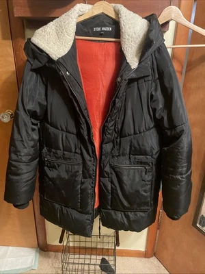 Steve Madden 男式黑色大衣 L 码 — 第 1/3 张图片