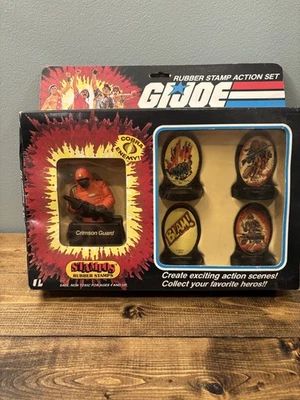 1985 Hasbro GI Joe STAMPS Rubber Stamps CRIMSON GUARD In Original Box - Image 1 of 4