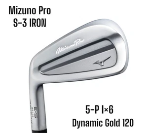 TE- Mizuno Pro S-3 Iron 5-P Set Left-Hand Dynamic Gold 120 - Picture 1 of 2