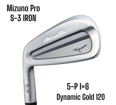 TE- Mizuno Pro S-3 Iron 5-P Set Left-Hand Dynamic Gold 120 - Image 1 of 2