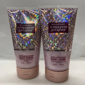 2 X  Bath & Body Works A THOUSAND WISHES - Exfoliating Glow Body Scrub - 8 oz ea - Picture 1 of 2