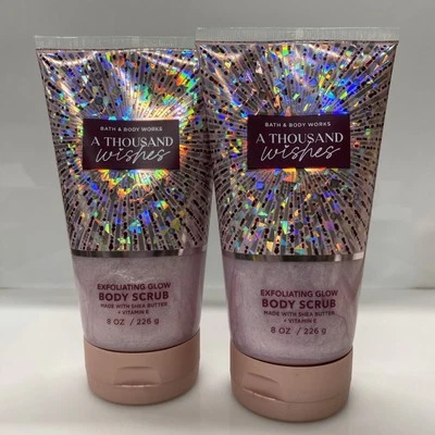 2 X  Bath & Body Works A THOUSAND WISHES - Exfoliating Glow Body Scrub - 8 oz ea - Image 1 of 2