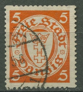 Danzig 1924 Staatswappen im Oval mit Rollenzähnung 193 Dx gestempelt - Bild 1 von 1