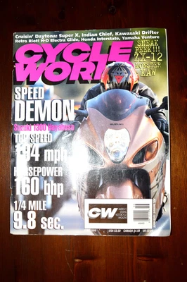 Cycle World Magazine June 1999 Suzuki 1300 Hayabusa ZX-12 Indian Chief - Image 1 of 3