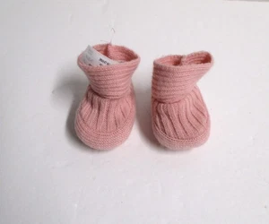 American Girl Bitty Baby 2013 Snowy Dreams Pink Knit Slippers Shoes to Pj Outfit - Picture 1 of 2
