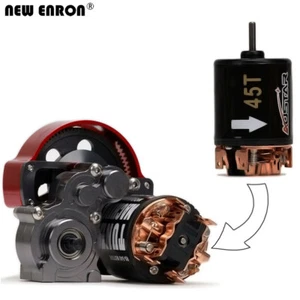 Alloy Transmission Gearbox Case 540 Brushed Motor For 1/10 RC Axial SCX10 SMT10 - Picture 1 of 31
