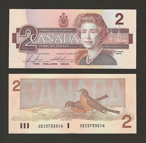 CANADA 2 Dollars 1986, BC-55c, Bonin + Thiessen Signatures, Original UNC, QEII. - Picture 1 of 1