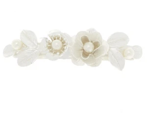 Claire’s Pearlized Metal Roses Hair Barrette in Ivory New with Tags - Picture 1 of 2