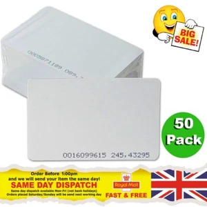 50 tarjetas RFID de 125 Khz - EM4100 TK4100 proximidad sin contacto inteligente - Imagen 1 de 7