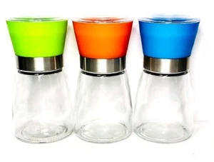 Kitchen Salt Pepper Mill Grinder Glass Shaker Spice Container Condiment Jar - Picture 1 of 4