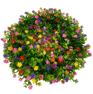 Wreath Spring with colorful roses & eucalyptus leaves 17"x 17" New - Picture 1 of 14
