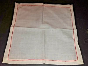 4 Leinen Weiß 3/8" Gesäumt Cocktail Servietten 9 1/2" Quadrat  - Bild 1 von 3
