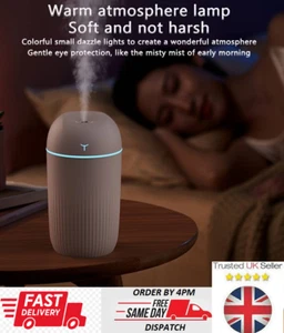 Portable Mini Humidifier 420ml Small Cool Mist USB Humidifier Night Light WHITE - Picture 1 of 2