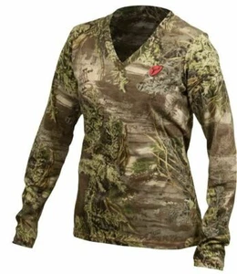 Scent Blocker Sola Womens Fused Cotton L/S Long Sleeve T-Shirt Max1 Camo (LCLT) - Picture 1 of 2